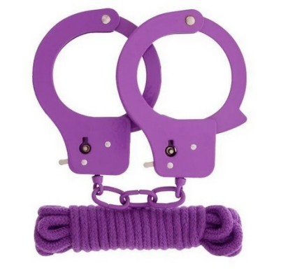 Наручники из металла с веревкой &quot;BONDX METAL CUFFS LOVE ROPE&quot;