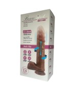 Вибратор с эффектом скользящей кожи, ротацией и пенетрацией