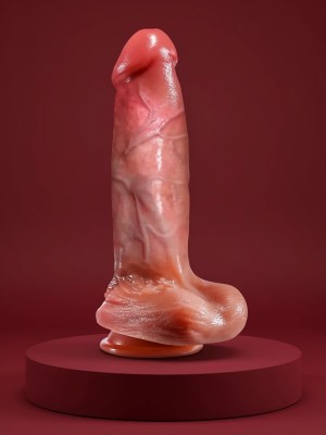 Большой вибратор с поступательными движениями, подогревом и пультом (18x6см)