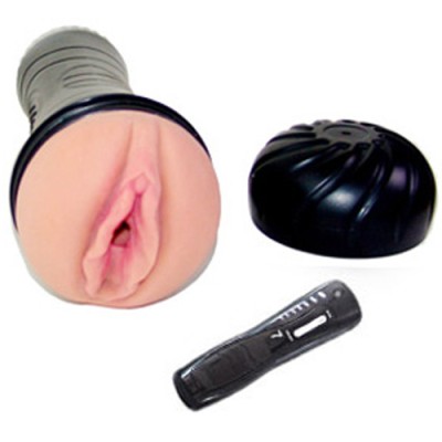 Мастурбатор-вагина с вибрацией в футляре фонарика "Лолита"