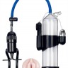 Помпа вакуумная для пениса PUMP X7 с мини-вагиной и вибратором, 20x5,5 см.