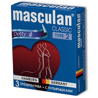 Презервативы "Masculan" с пупырышками (1 упак)